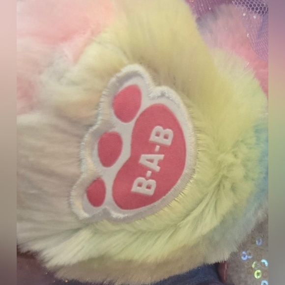 Build-A-Bear Rainbow Plush with Heartbeat Sound & Tutu Outfit 16" - Picture 7 of 12